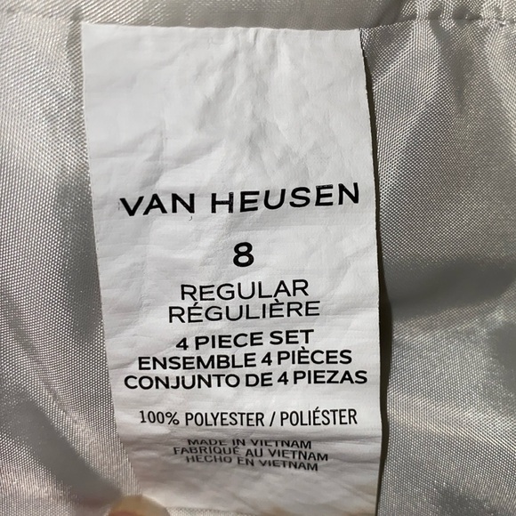 VAN HEUSEN 3 piece suit set vest pull on pants long sleeve button down size 7-8 - Picture 9 of 16